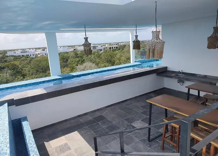 Centrico Estudio Con Balcon En Aldea Zama I Elena214