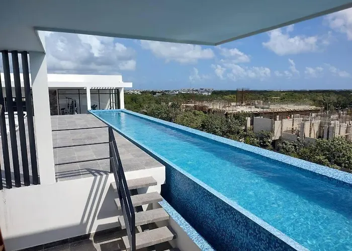 Centrico Estudio Con Balcon En Aldea Zama I Elena214 *